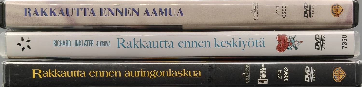 3 DVD) Ethan Hawke, Julie Delpy: Rakkautta ennen -trilogia - SUOMIKANNET