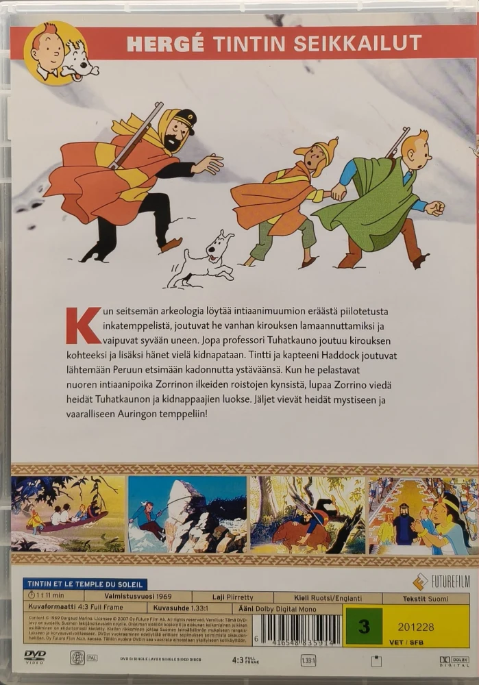 DVD) Tintti ja auringon temppeli (1969)