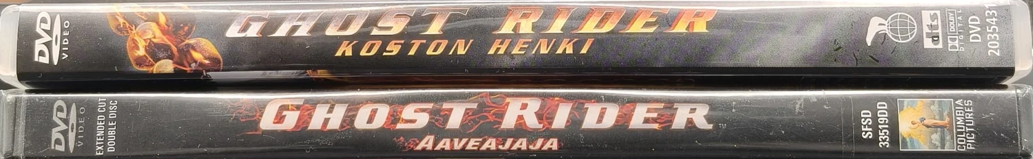 3 DVD) Ghost Rider - aaveajaja & Koston henki (1&2) 2007/2012 - SUOMIKANNET