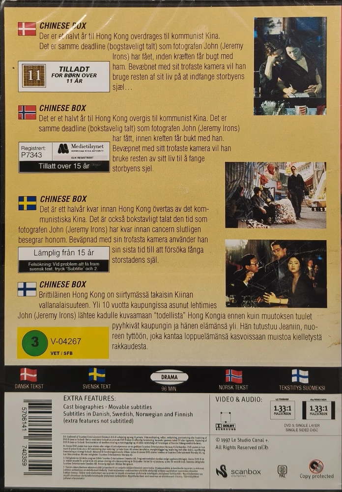 UUSI (DVD) Jeremy Irons: Chinese Box (1997)