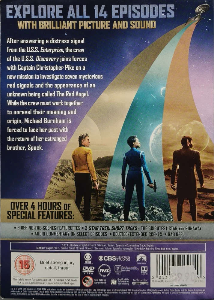 UUSI (5 DVD) Star Trek: Discovery - Kausi 2 - Season Two (2019 SUOMITEKSTIT