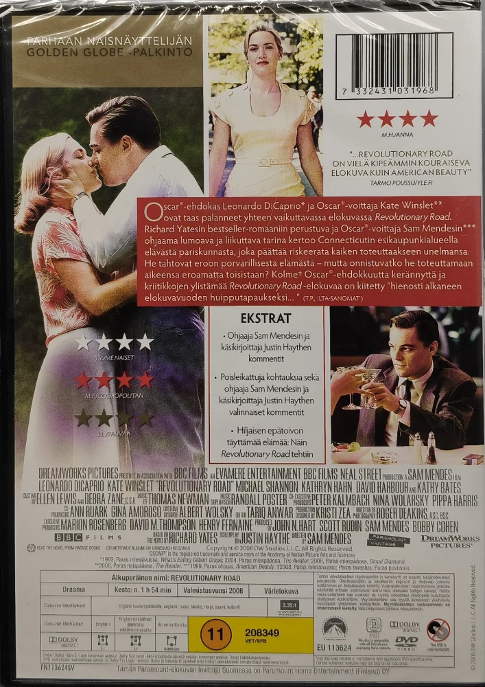 UUSI (DVD)  Kate Winslet, Leonardo DiCaprio: Revolutionary Road (2008) SUOMIKANNET
