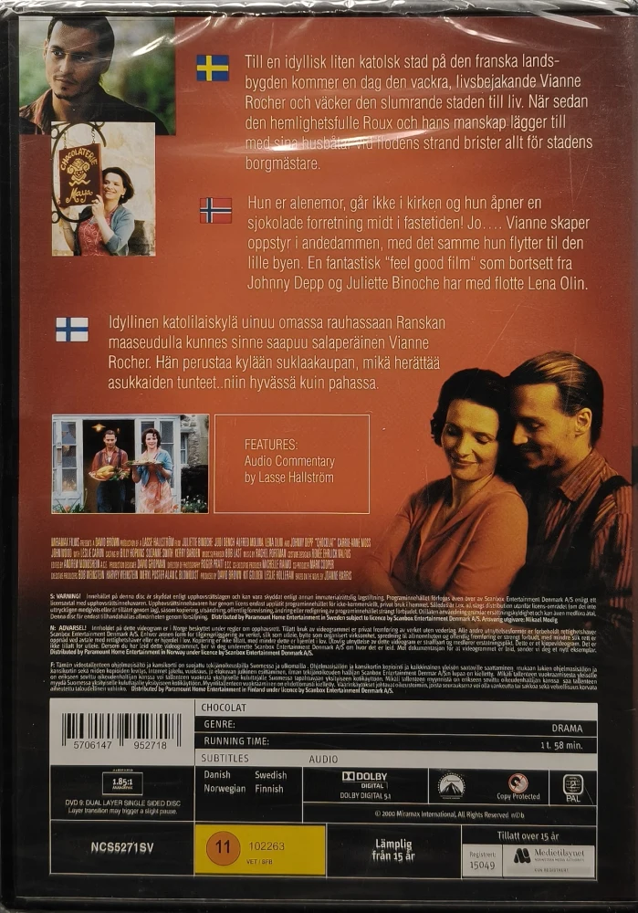 UUSI (DVD) Chocolat - Pieni Suklaapuoti (2000)