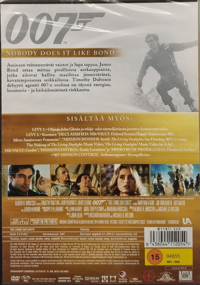 UUSI (2 DVD) Timothy Dalton: James Bond - 007 Vaaran Vyöhykkeellä (1987)