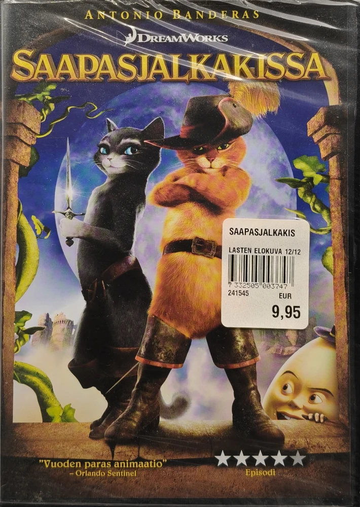 UUSI (DVD) Saapasjalkakissa (2011) PUHUMME SUOMEA