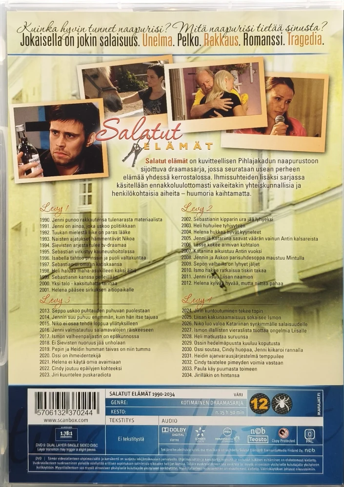4 DVD) Salatut elämät - Jaksot 1990-2034