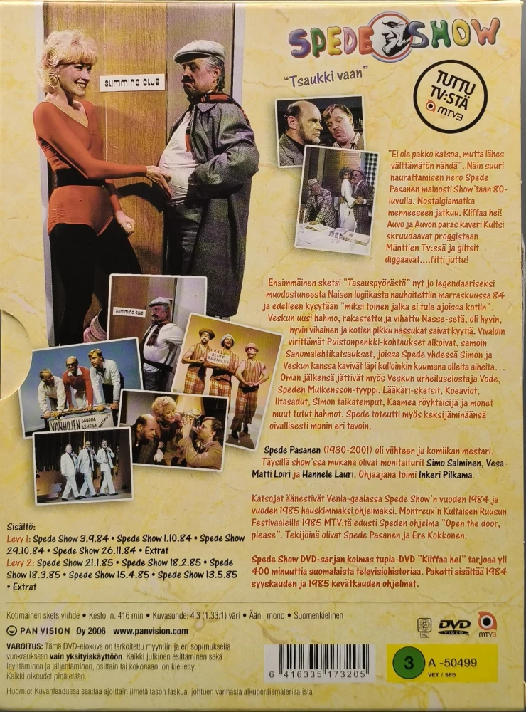 2 DVD) Spede Show – Kliffaa hei 1984-1985