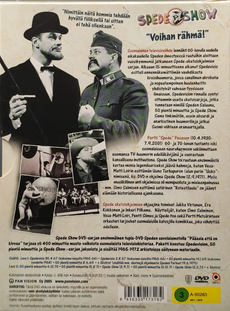 2 DVD) Spede Show – Pääasia että on kivvaa 1965-1972 