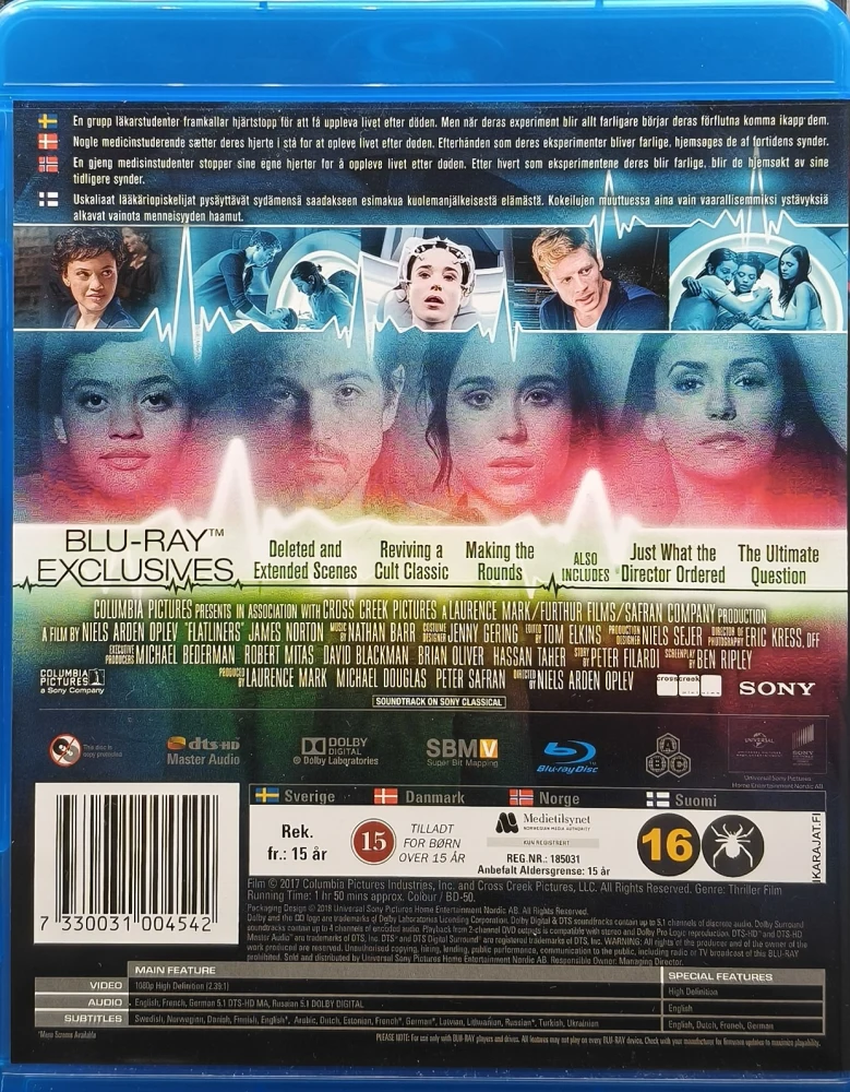 BLU-RAY) Flatliners (2017) SUOMITEKSTIT