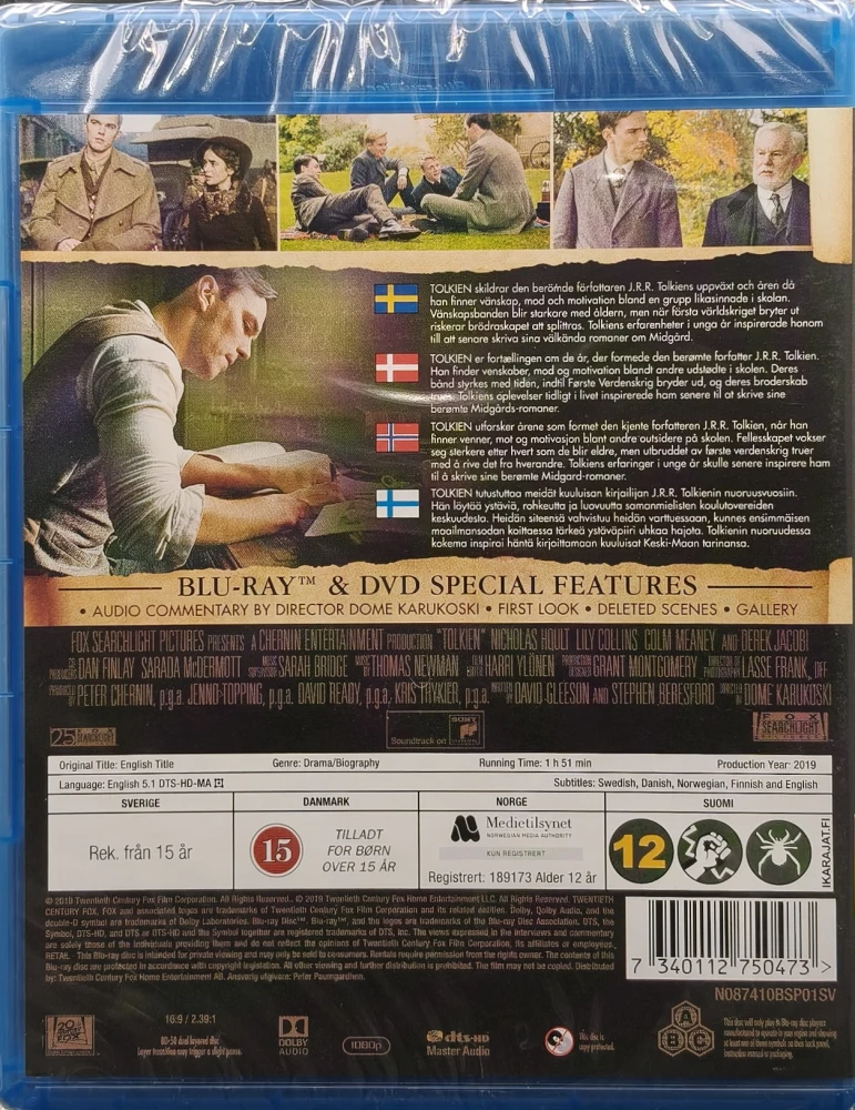 UUSI (BLU-RAY) Tolkien (2019)