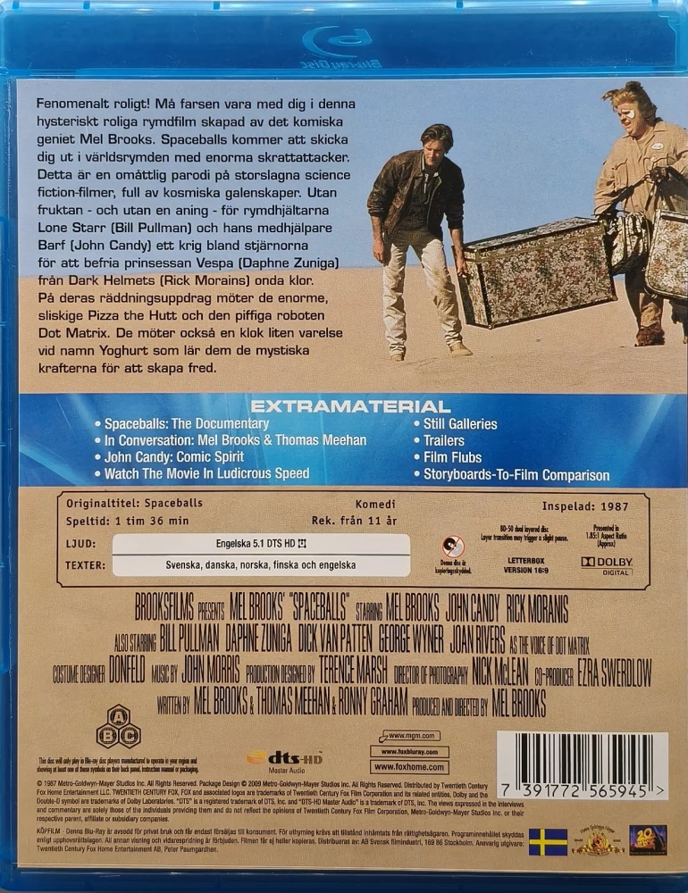 BLU-RAY) Mel Brooks: Spaceballs - Avaruusboltsit  (1997) SUOMITEKSTIT