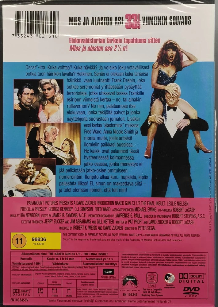 UUSI (3 DVD) Mies ja alaston ase 1-3 - The Naked Gun: Trilogia - SUOMIKANNET
