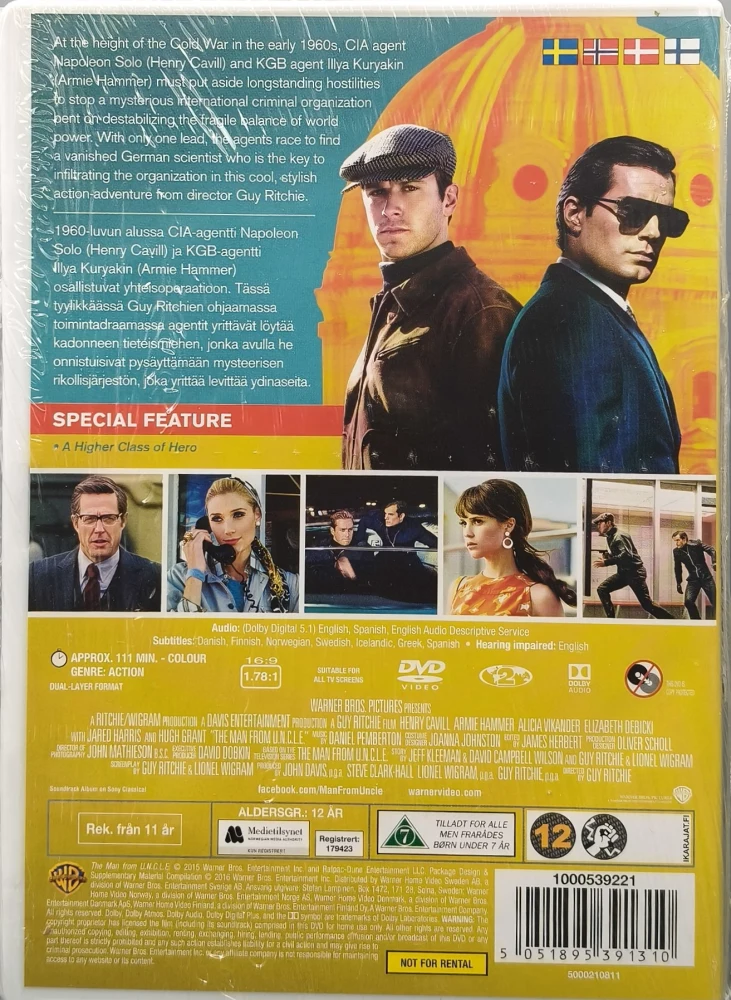UUSI (DVD) Guy Ritchie: The Man from U.N.C.L.E. (2015)