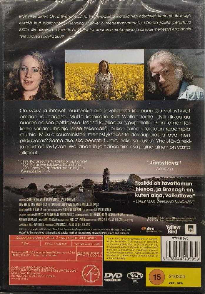 UUSI (DVD) Kenneth Branagh: Wallander - Väärillä jäljillä (2008)