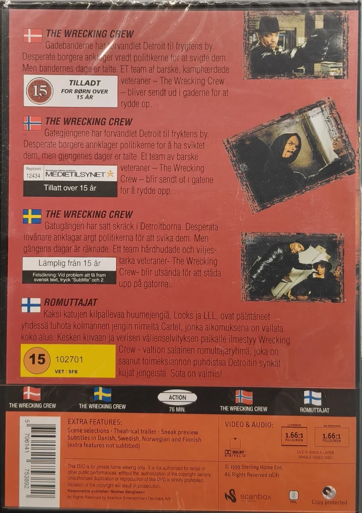 UUSI (DVD) Wrecking Crew - Romuttajat (1999) Snoop Dogg, Ice-T