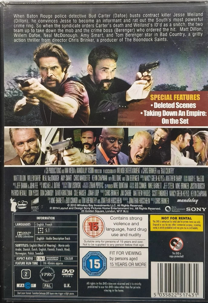 UUSI (DVD) Bad Country (2014) SUOMITEKSTIT