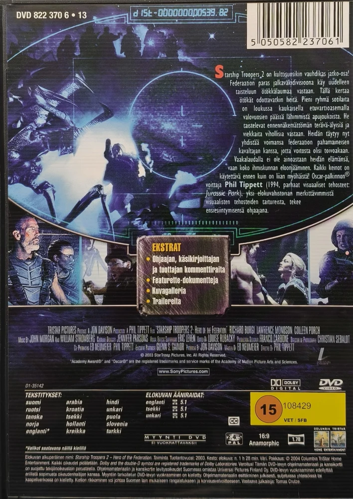 DVD) Starship Troopers 2 (2003) SUOMIKANNET