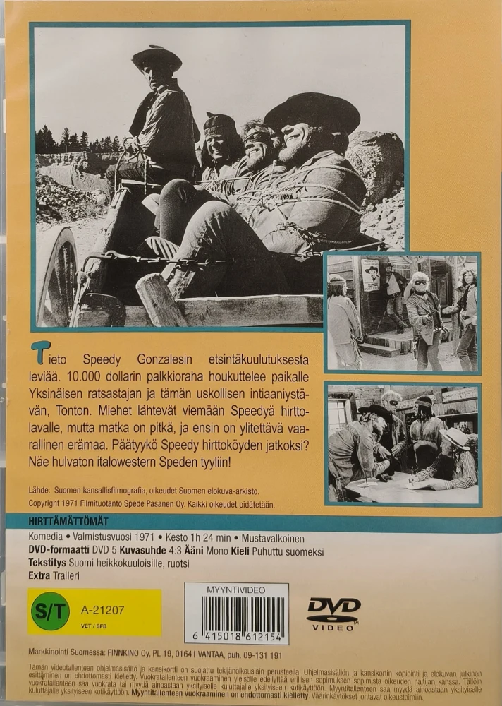 DVD) Hirttämättömät (1971) Spede Pasanen, Vesa Matti Loiri, Simo Salminen