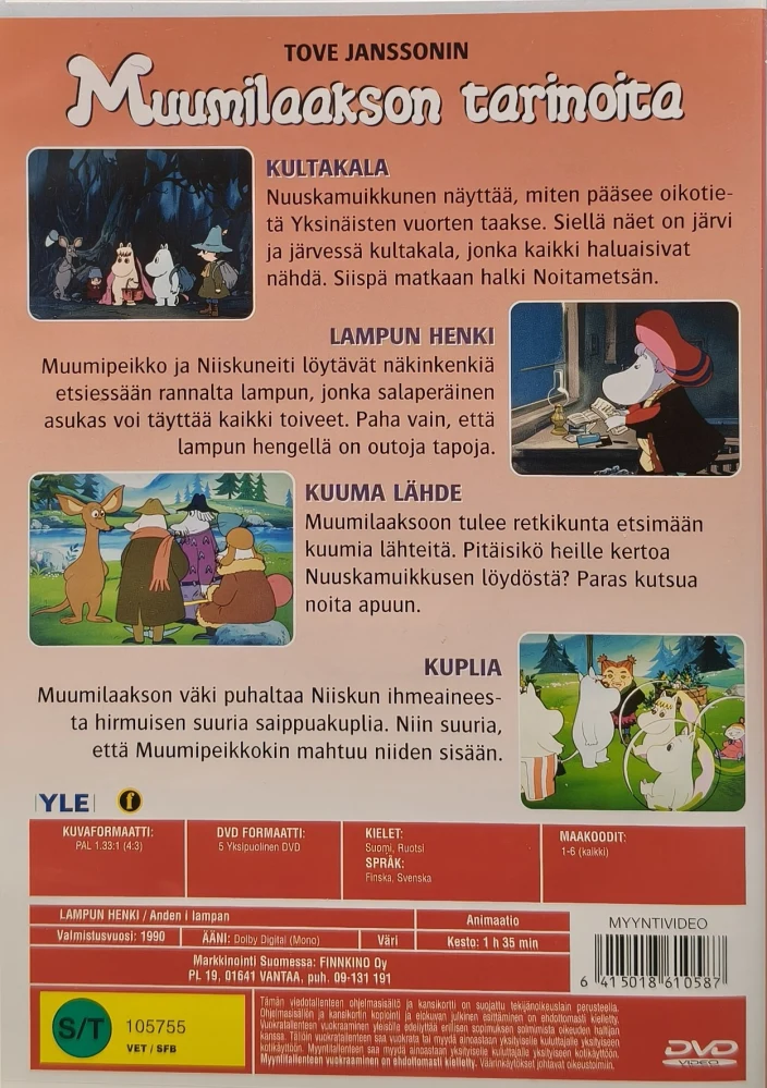 DVD) MUUMI -  Muumilaakson tarinoita: Lampun henki "VANHAT ÄÄNET"