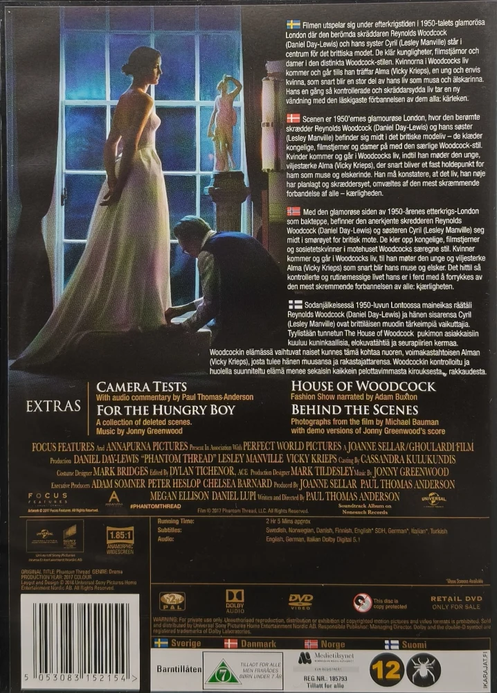 DVD) Daniel Day-Lewis: PHANTOM THREAD (2017)