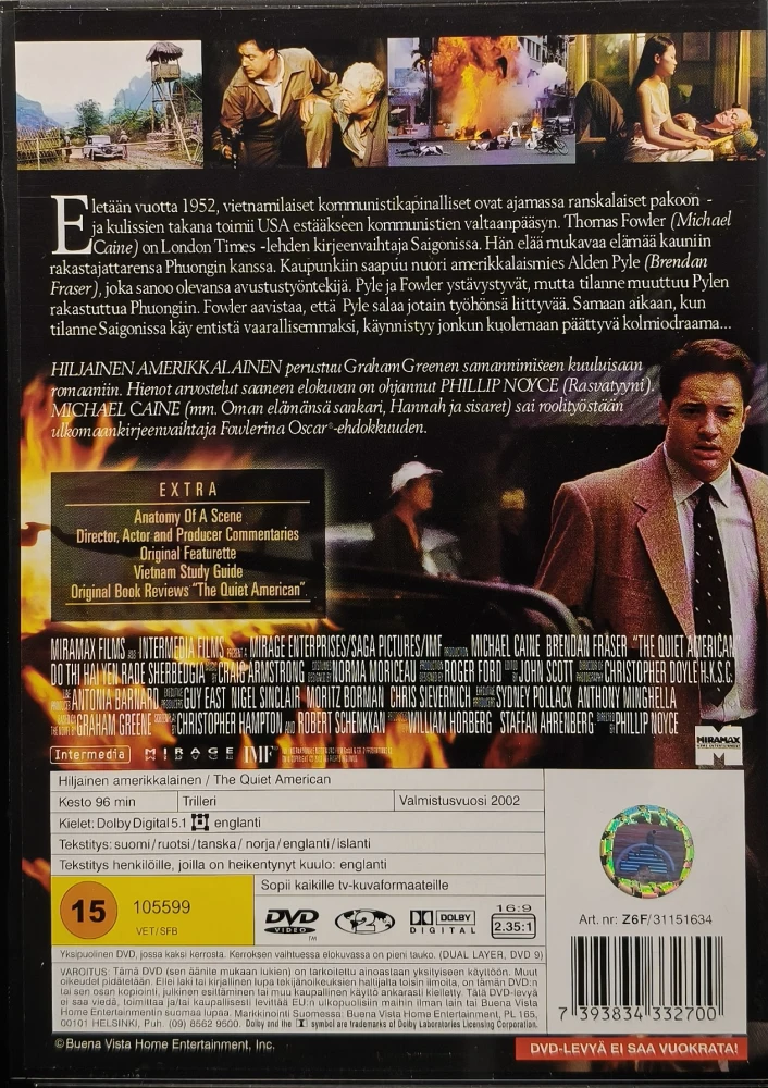 DVD) Michael Caine: Hiljainen amerikkalainen (2002)
