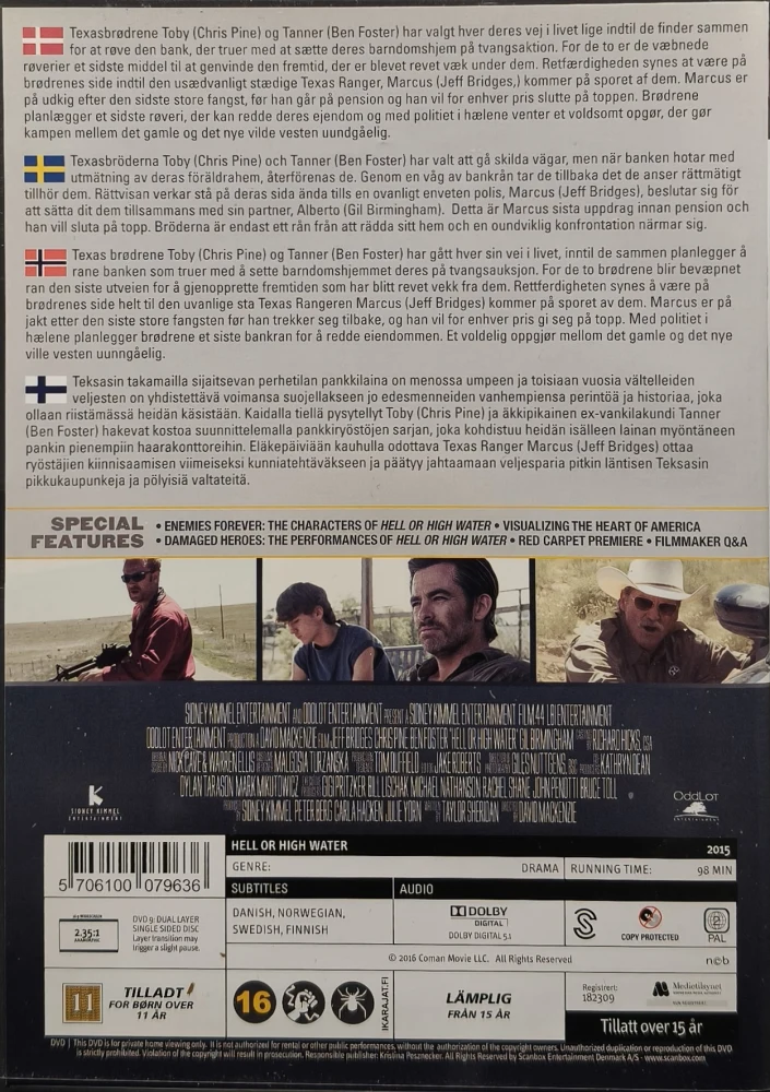 DVD) Jeff Bridges: Hell or High Water (2016)