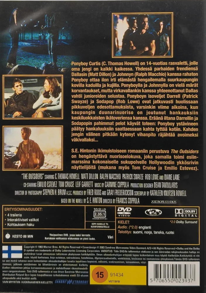 DVD) Francis Ford Coppola: The Outsiders (1983) SUOMIKANNET