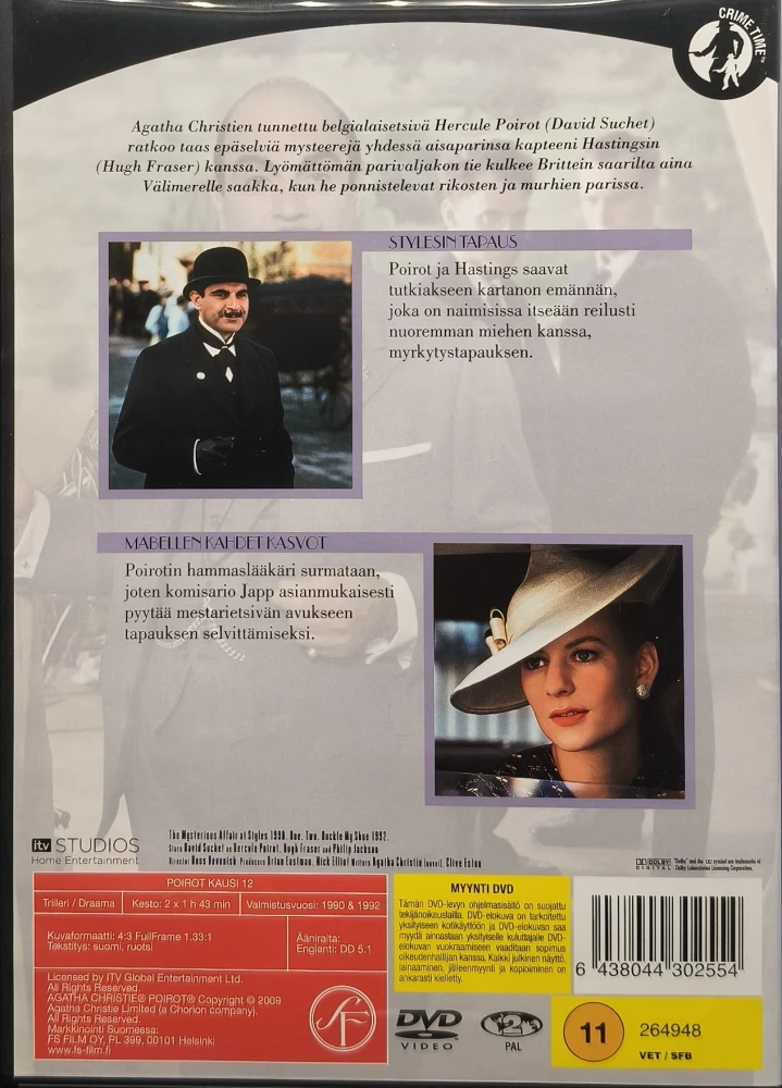2 DVD) Agatha Christie: Poirot - Kausi 12 - SUOMIKANNET
