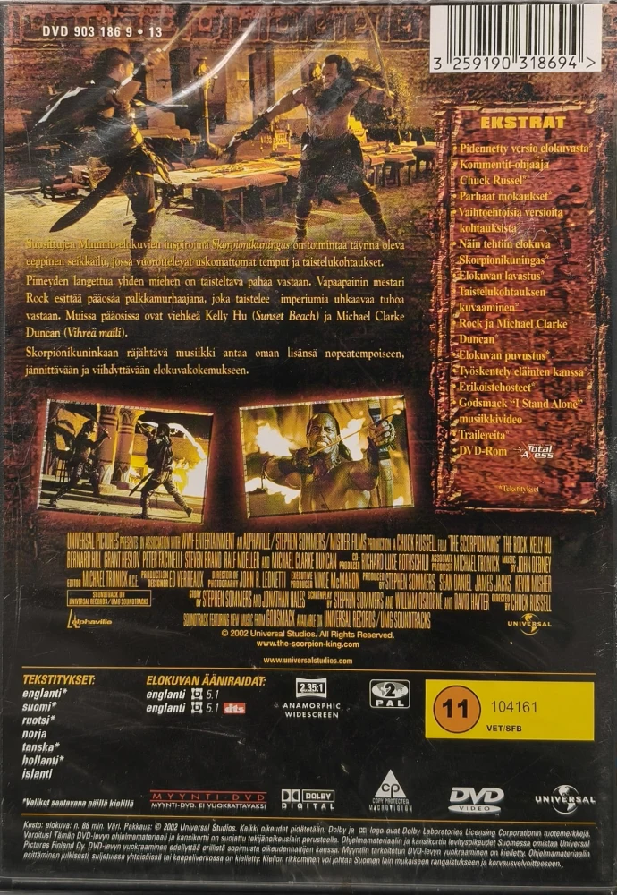 UUSI (DVD) Skorpionikuningas - The Scorpion King (2001)