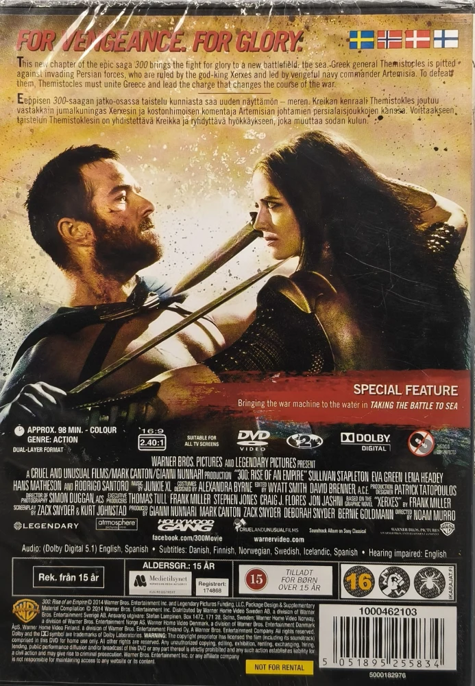 UUSI (DVD) 300 : Rise of an Empire - 300 : Imperiumin Nousu (2014)