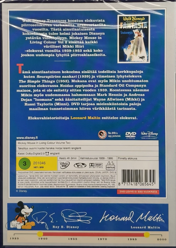 UUSI (2 DVD) Walt Disney Treasures: Mickey Mouse In Living Colour - Vol 2