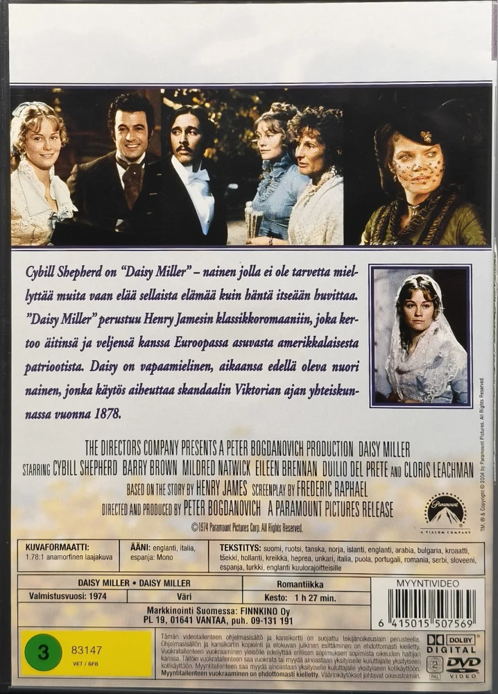 DVD) Cybill Shepherd: DAISY MILLER (1974) SUOMIKANNET