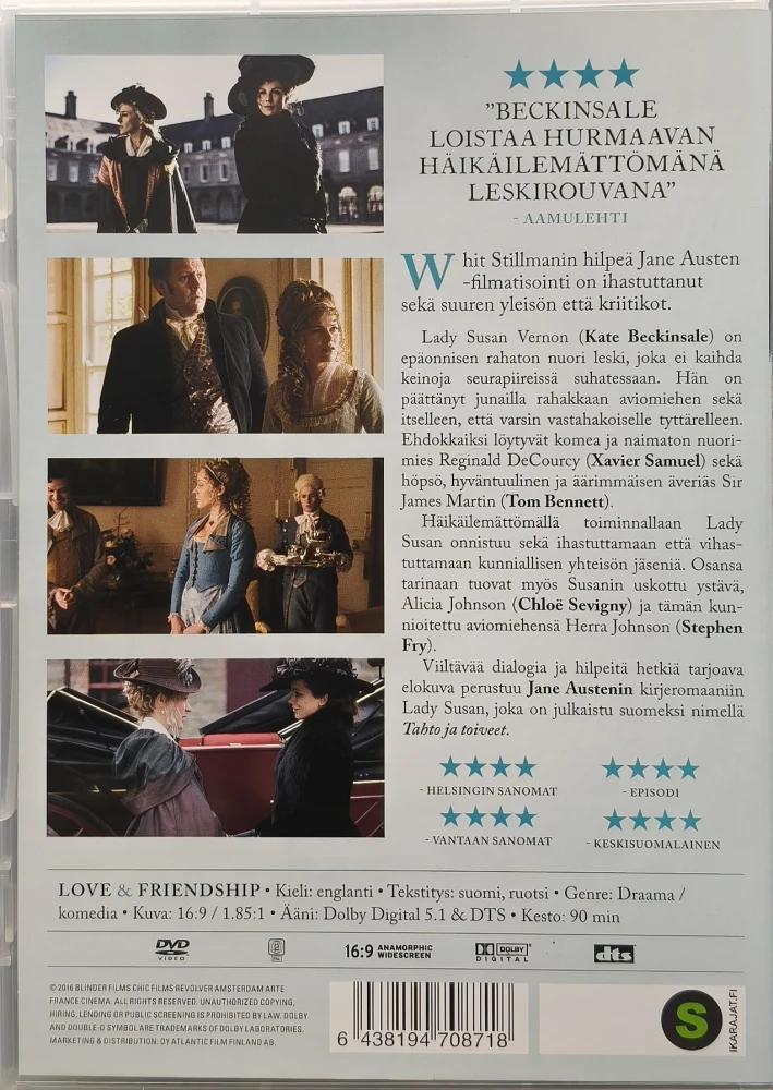 DVD) Kate Beckinsale; Love & Friendship (2016)
