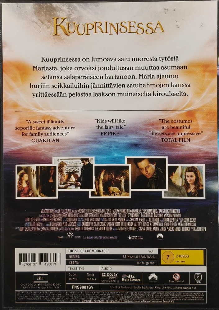 DVD) Dakota Blue Richards: Kuuprinsessa - The Secret of Moonacre (2009)