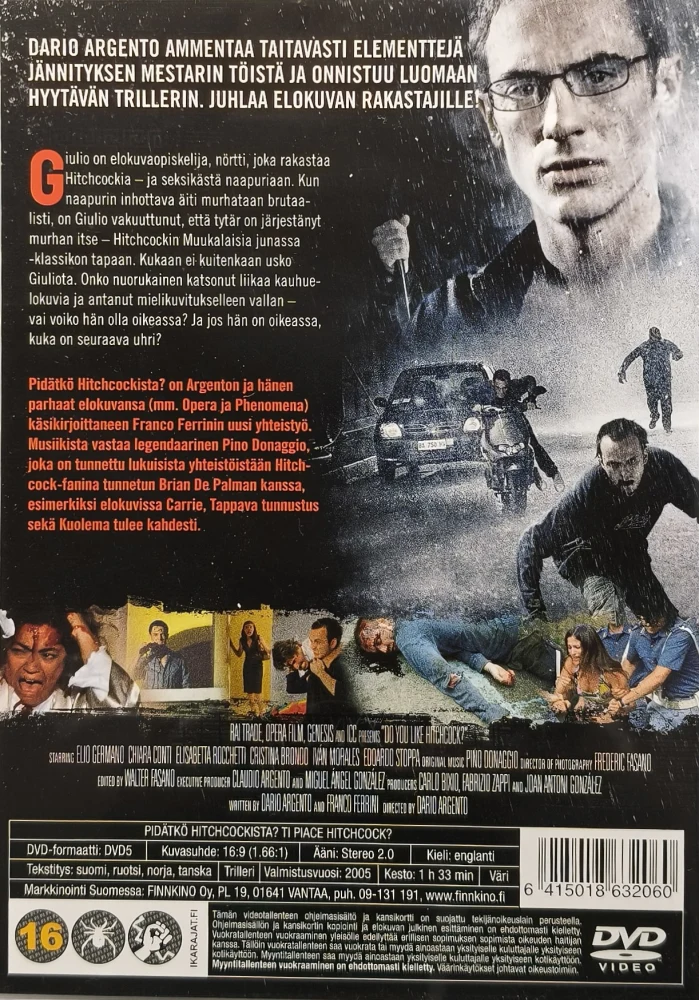 DVD) Dario Argento: Pidätkö Hitchcockista? (2005) SUOMIKANNET