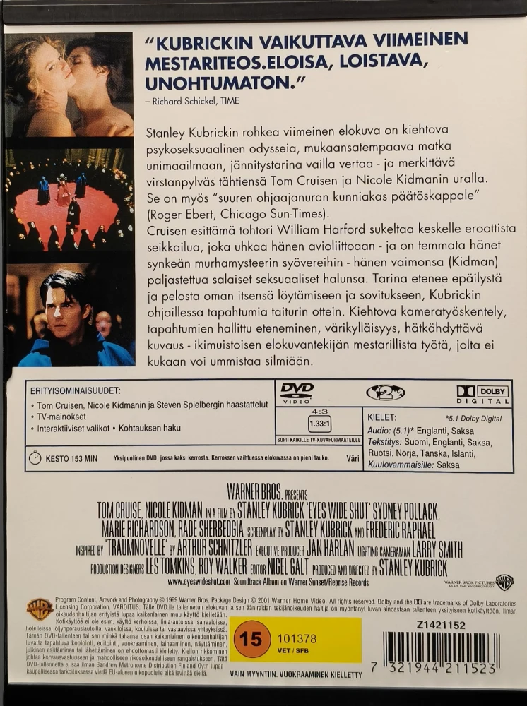 DVD) Eyes Wide Shut (1999) SUOMIKANNET