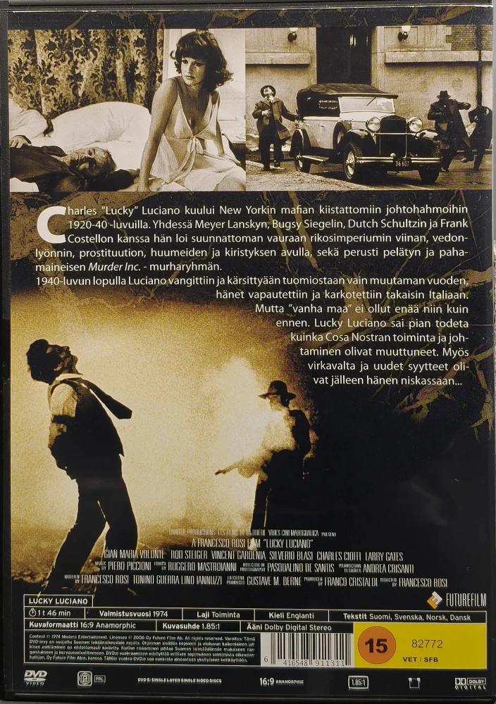 DVD) Rod Steige: Lucky Luciano - mies vailla armoa (1974)