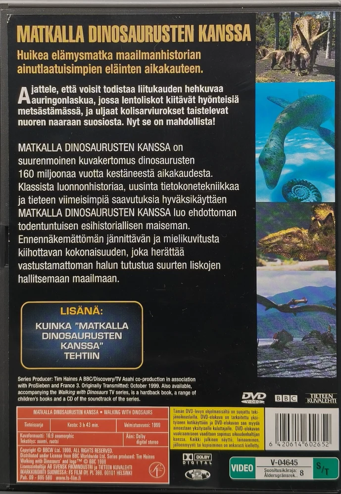 2 DVD) Matkalla dinosaurusten kanssa - Walking with Dinosaurs (1999) BBC