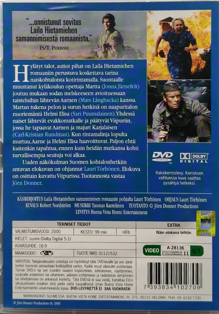 DVD) Lauri Törhönen: Hylätyt talot, autiot pihat (2000)