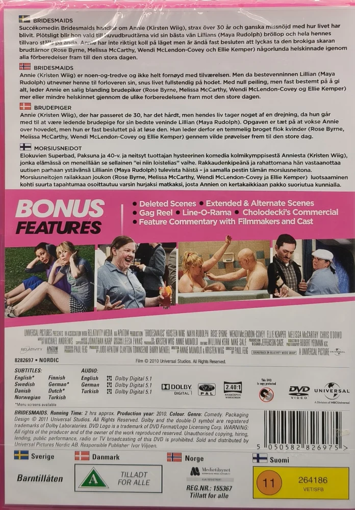 UUSI (DVD) Bridesmaids - Morsiusneidot (2011)