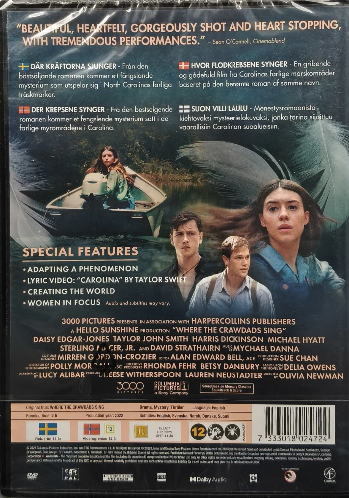 UUSI (DVD) Where The Crawdads Sing - Suon villi laulu (2022)