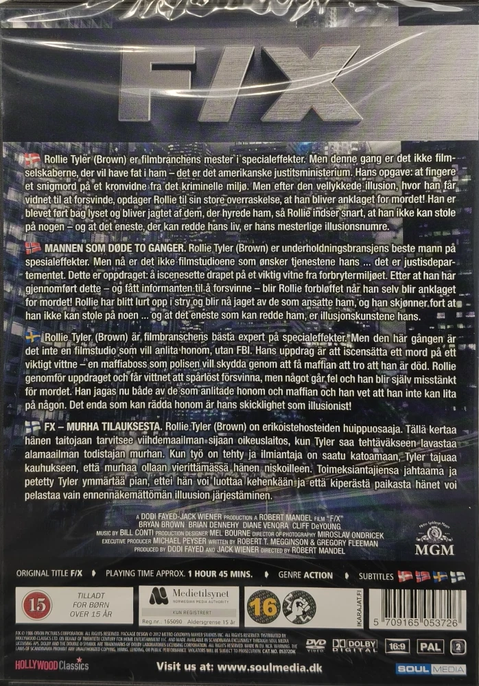 UUSI (DVD) FX - F/X - Murha Tilauksesta (1985)