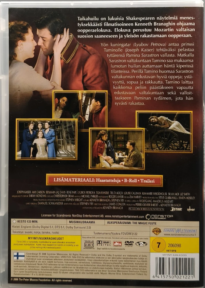 DVD) Kenneth Branagh: Taikahuilu -The Magic Flute (2006)