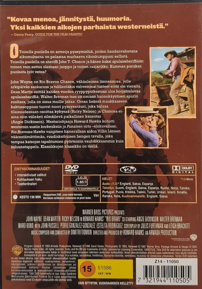 DVD) John Wayne: Rio Bravo (1959) SUOMIKANNET