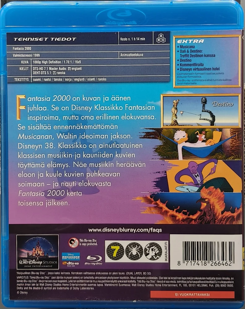 BLU-RAY) Walt Disney Klassikko 38. - Fantasia 2000 (1999) SUOMIKANNET