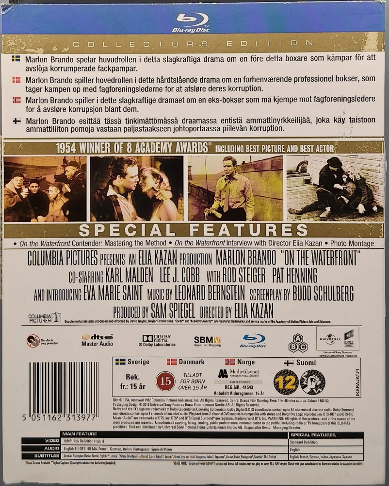 BLU-RAY) On the Waterfront - Alaston satama (1954) SUOMITEKSTIT