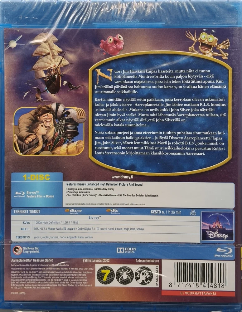 UUSI (BLU-RAY) Aarreplaneetta - Disney Klassikko 42. (2002) SUOMIKANNET