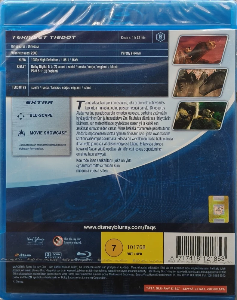 UUSI (BLU-RAY) Walt Disney: Dinosaurus (2000) SUOMIKANNET