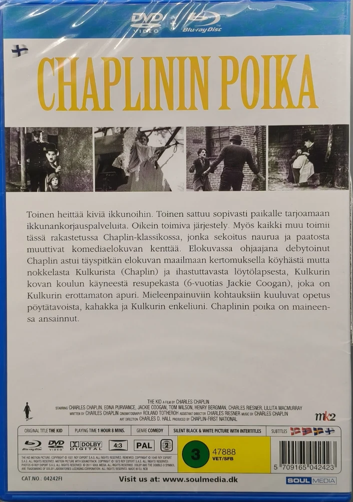 UUSI (BLU-RAY+DVD) Charlie Chaplin: Chaplinin poika