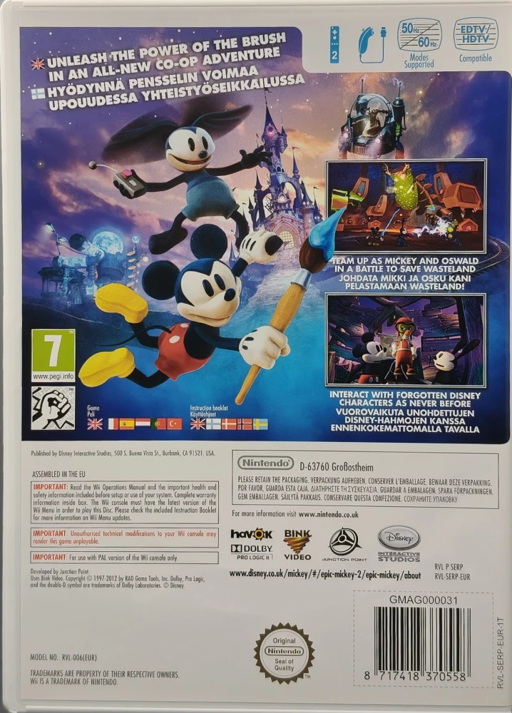 Wii) Epic Mickey 2: The Power Of Two